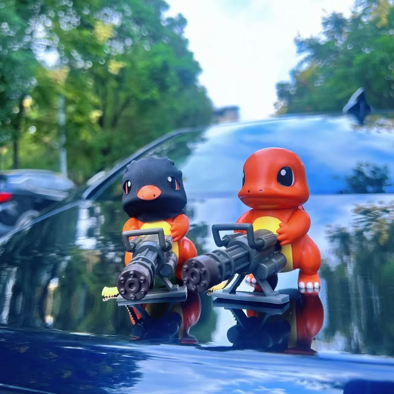 Gatling Fire Dragon Car Figurine – Dashboard & Auto Decor