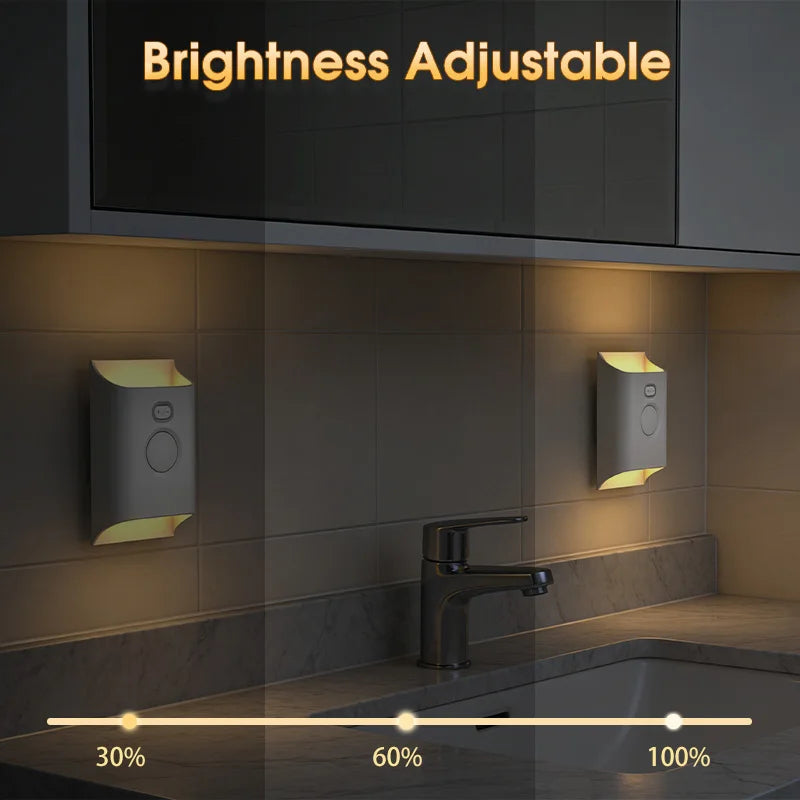 LED USB Rechargeable Wall Lamp Up Down Light PIR Motion Sensor Step Light Indoor Night Lamp for House Decor Exterior Patio Porch Zpaxo
