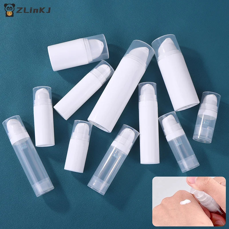▶5-50ml Mini Portable Vacuum Press Type Bottle Refillable Makeup Cosmetics For Cream Gel Moisturizers Liquid Lotion Bottles Zpaxo