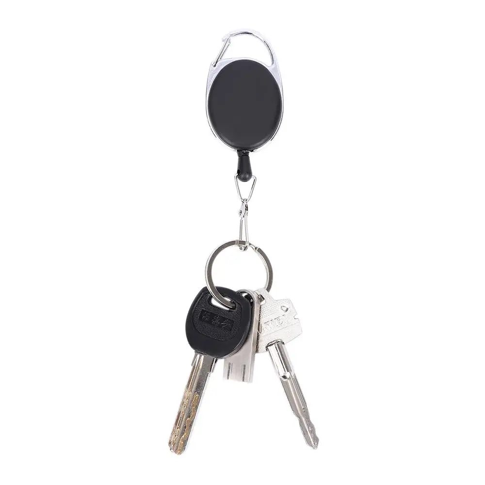 Keeper Zinc Alloy Anglers Keychain Recoil ID Lanyard Name Tag Card ABS Key Ring Badge Reel Retractable Pull Badge Holder Zpaxo