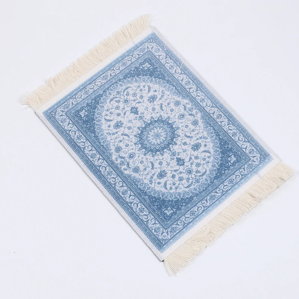 Persian Carpet Style Mouse Pad Vintage Coaster Bohemian Rug Desk Pad Mousepad Mouse Mat Table Decorfor Office Home Zpaxo G 27x18 cm
