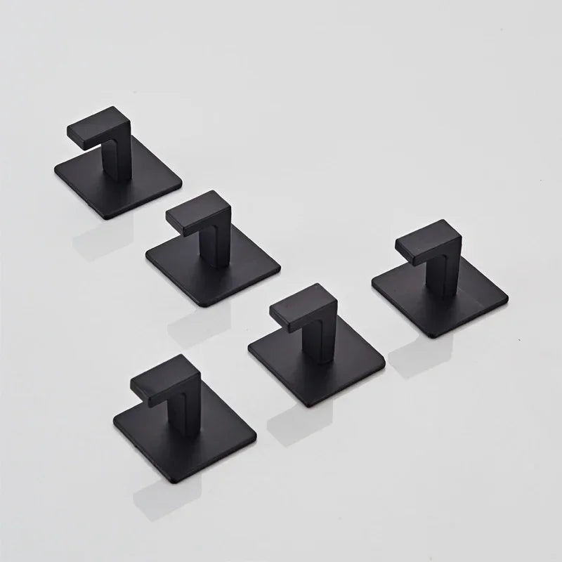 1- Strong Adhesive Wall Hook Sticker Hanging Coat Rack Clothes Hanger