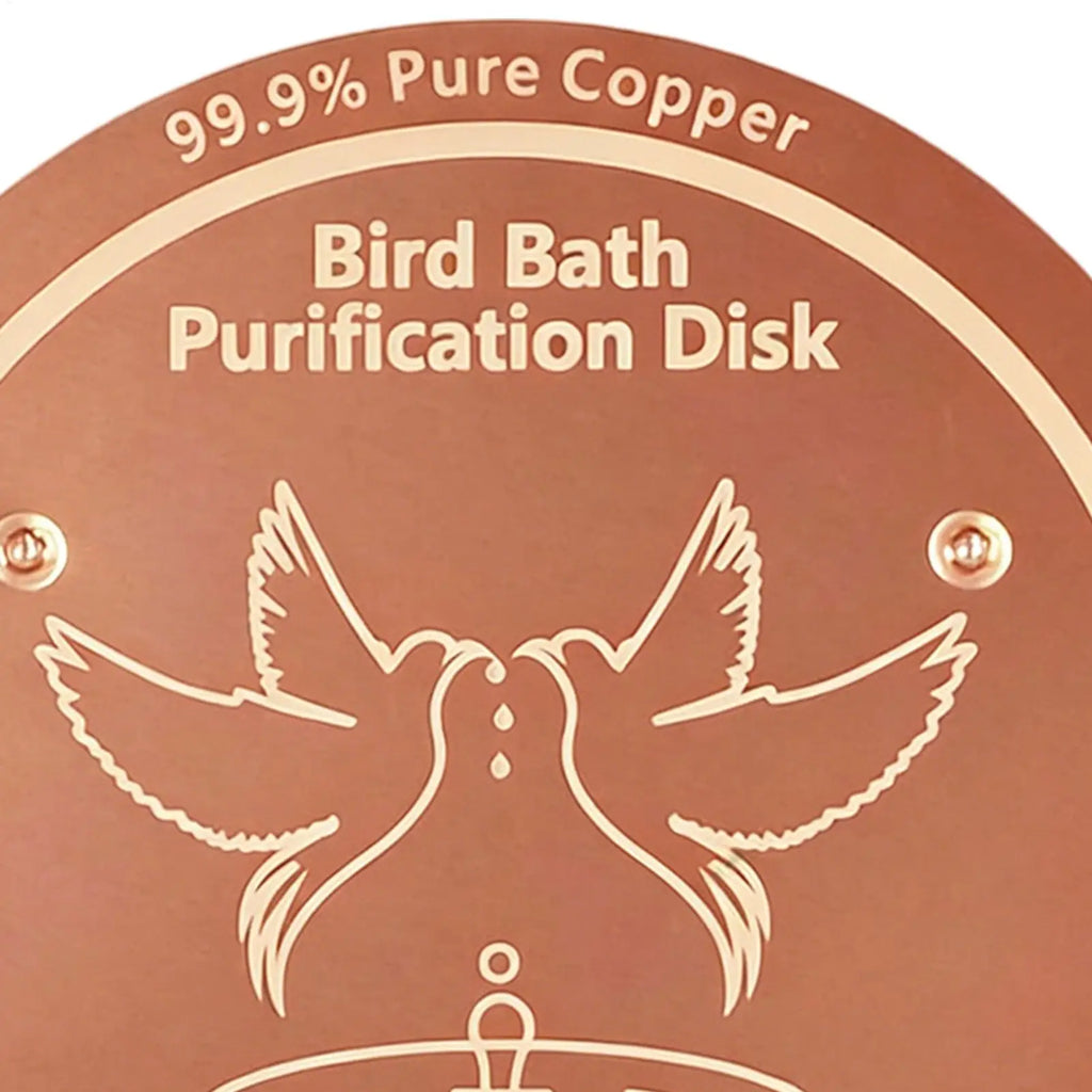 Bird Bath Copper Birdbath Purifier Triple-point Support Disk Zpaxo