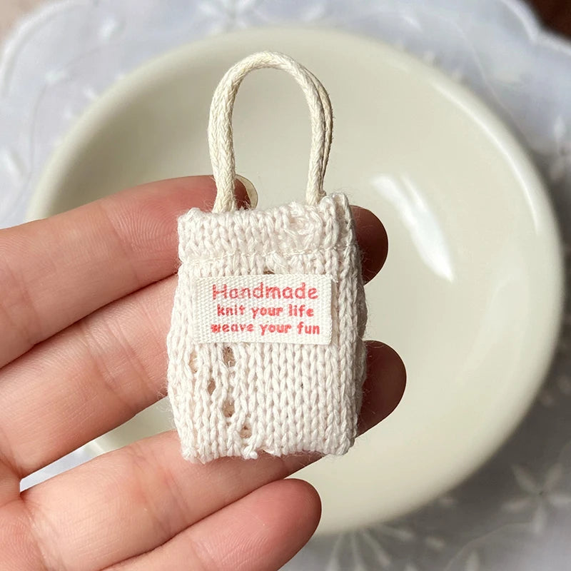 ▶Doll Simulation Knitting Shoulder Bag Crossbody Bag For 15-17cm Doll Mini Bags Plush Dolls Clothes Accessories Zpaxo A1