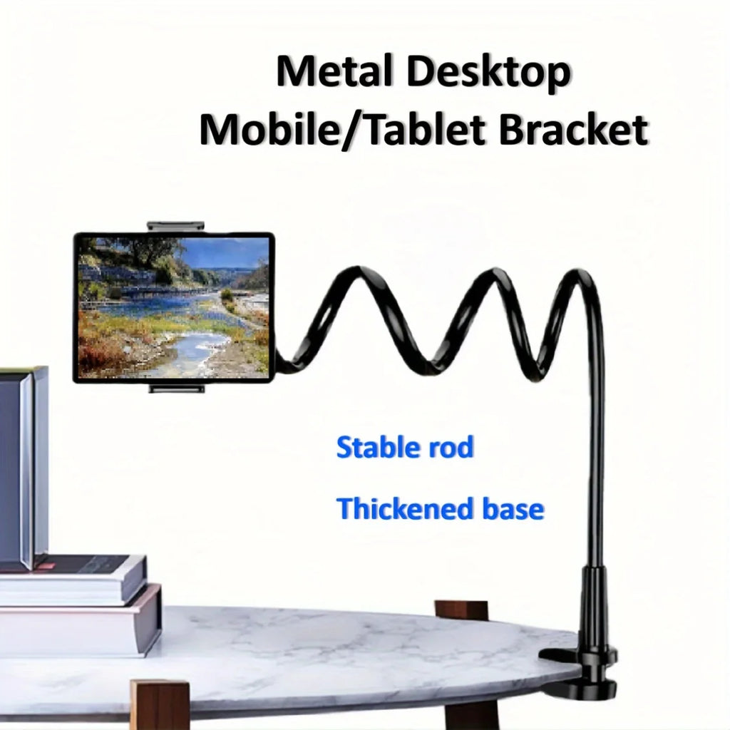 Gooseneck Tablet Mount Holder Bed Desk Phone Flexible Long Arm Clamp
