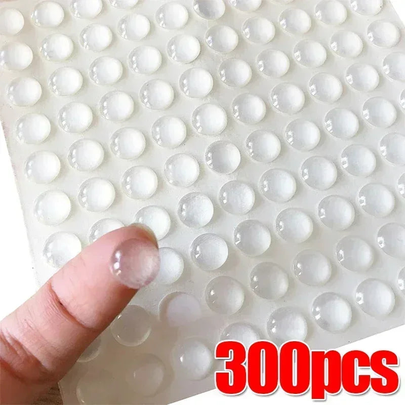 300Pcs Self Adhesive Door Stopper Rubber Damper Buffer Cabinet Bumpers Silicone Furniture Pads Cushion Protective Pads Zpaxo 10x3mm-300pcs