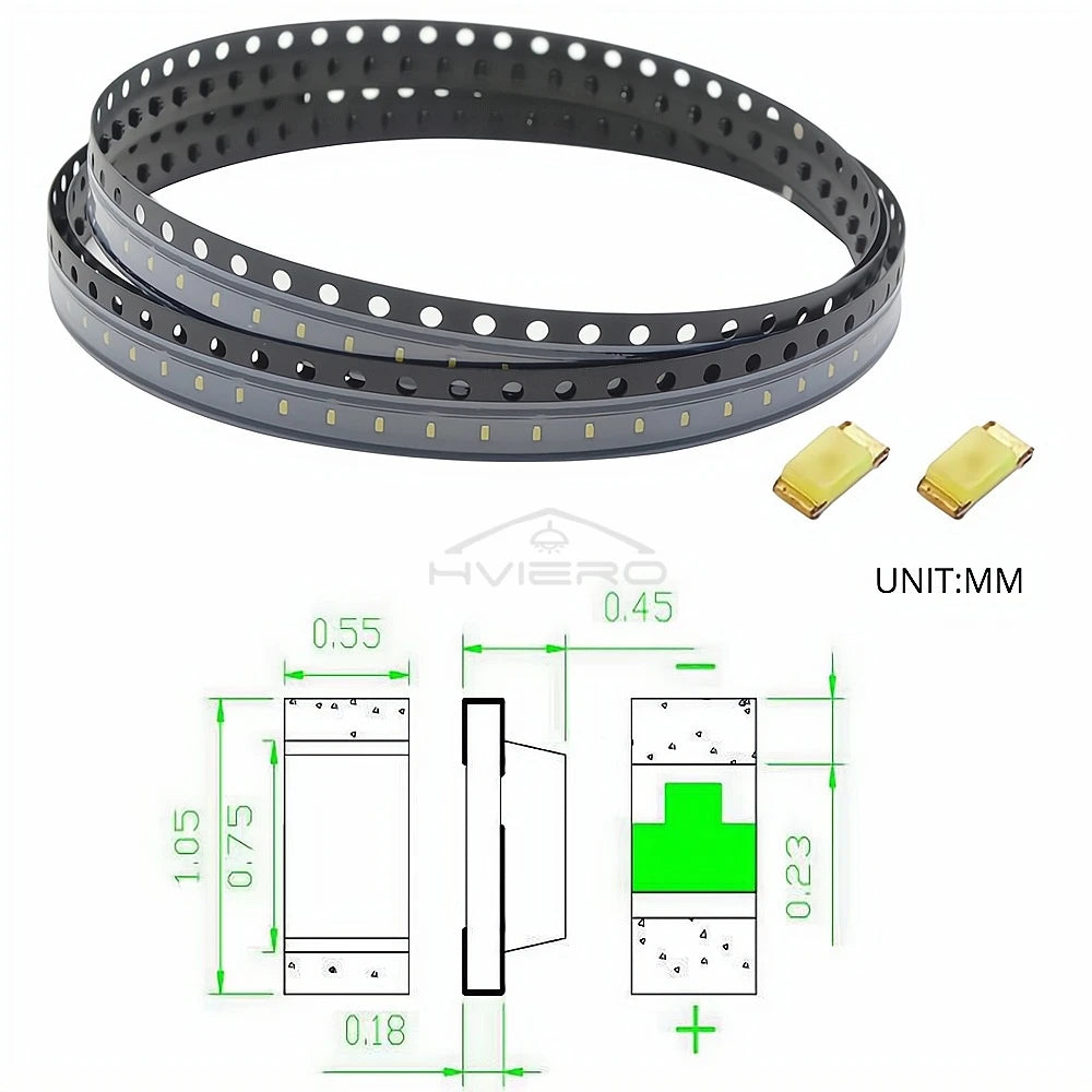 10-Pack 0402 SMD LED Chips – Ultra Bright Multi-Color Diodes SMD LED Chips Zpaxo