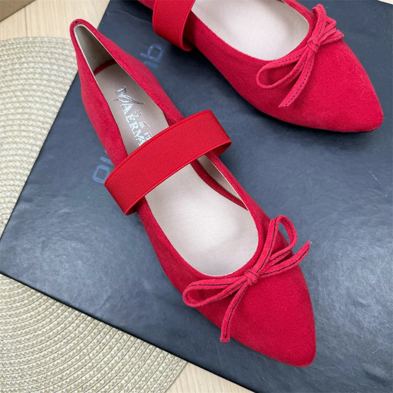 Flat Shoes for Women Spring and Autumn Red 2025 New Mary Jane Ballet Plus Size Women's Shoes Ladies Loafers Women zapatos Zpaxo