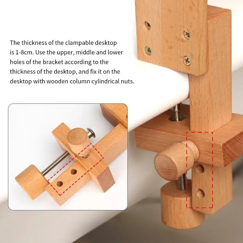 Adjustable Embroidery Frame Holder Desk Clip on Stitching Hoop Frame Stand Zpaxo