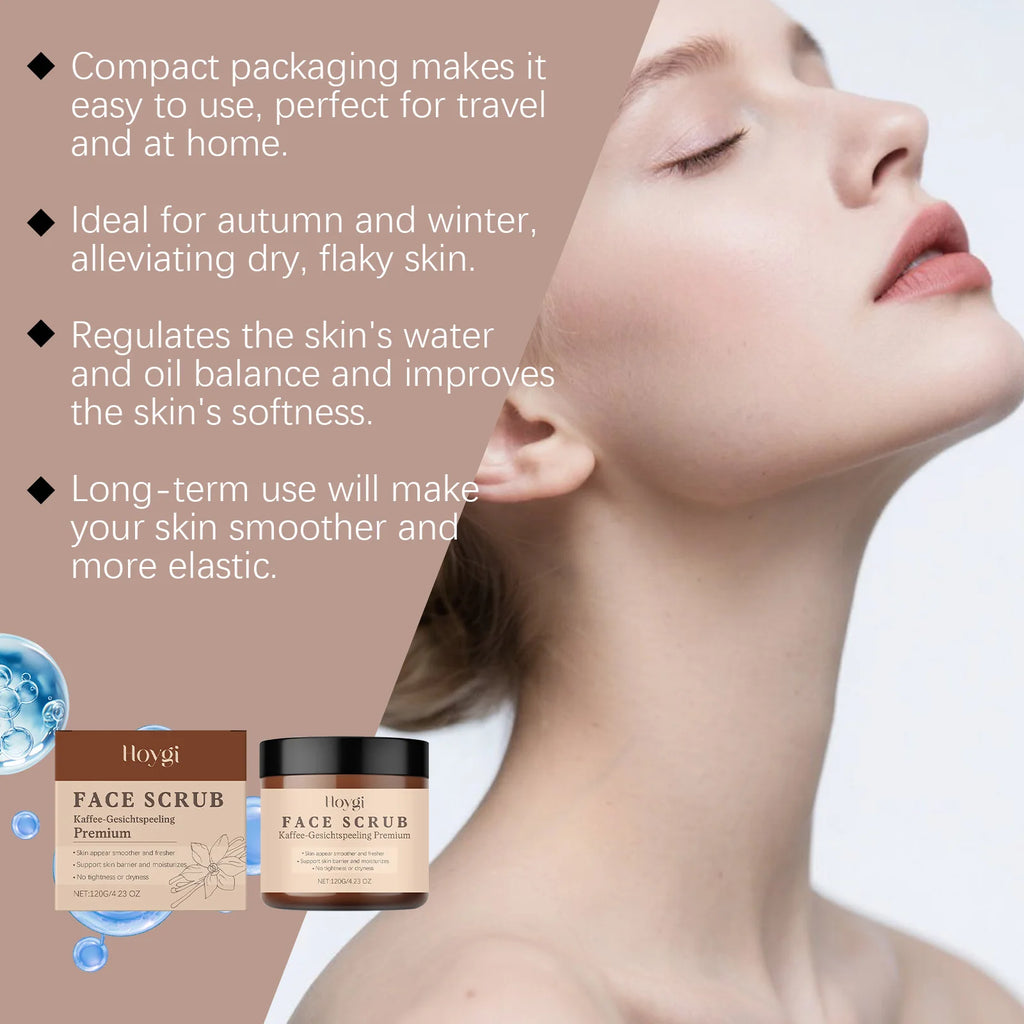 Vanilla Coffee Facial Scrub – Deep Cleansing Exfoliator | Hoygi Facial Exfoliating Scrub Zpaxo