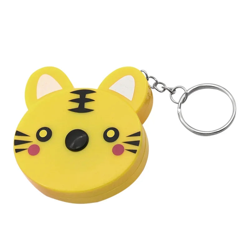 Cute Cartoon Animal Mini Tape Measure Keychain Portable Retractable