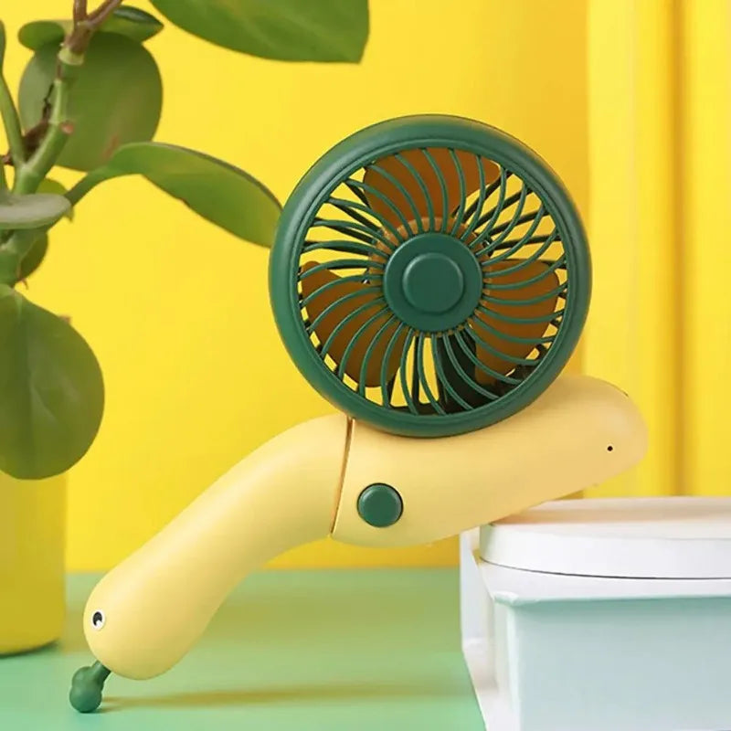 Creative Portable Mini Fan Silent Strong Wind Foldable Cartoon Snail