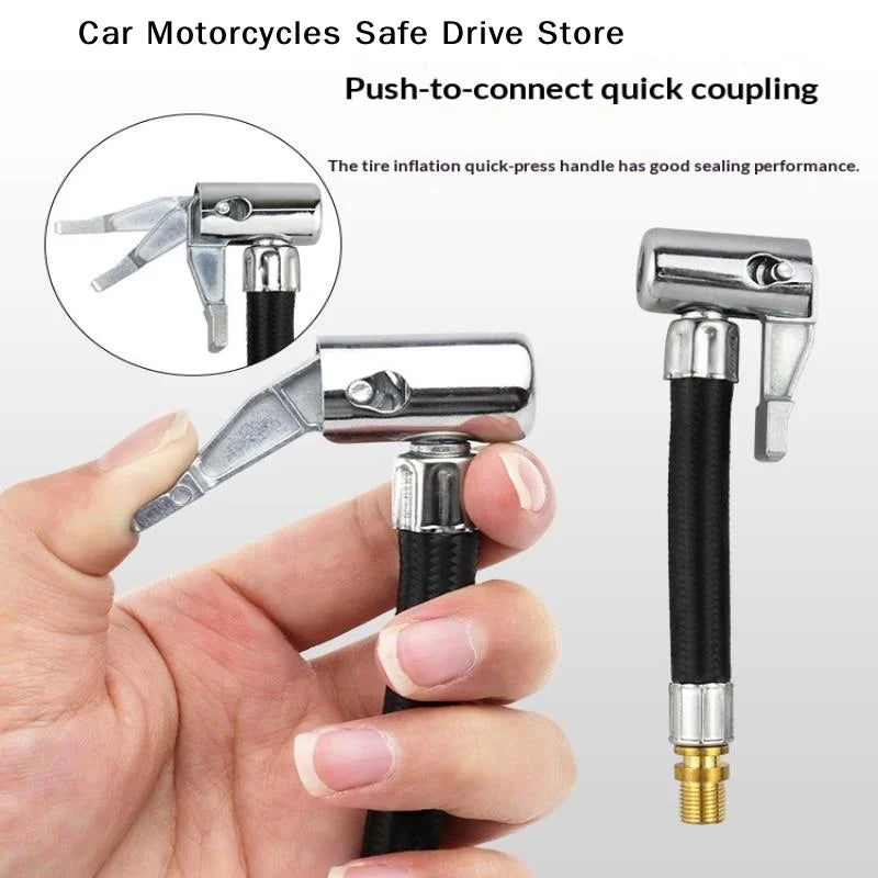 10 20 Tire Inflator Hose Extension Tube Bike Car Tyre Locking Air
