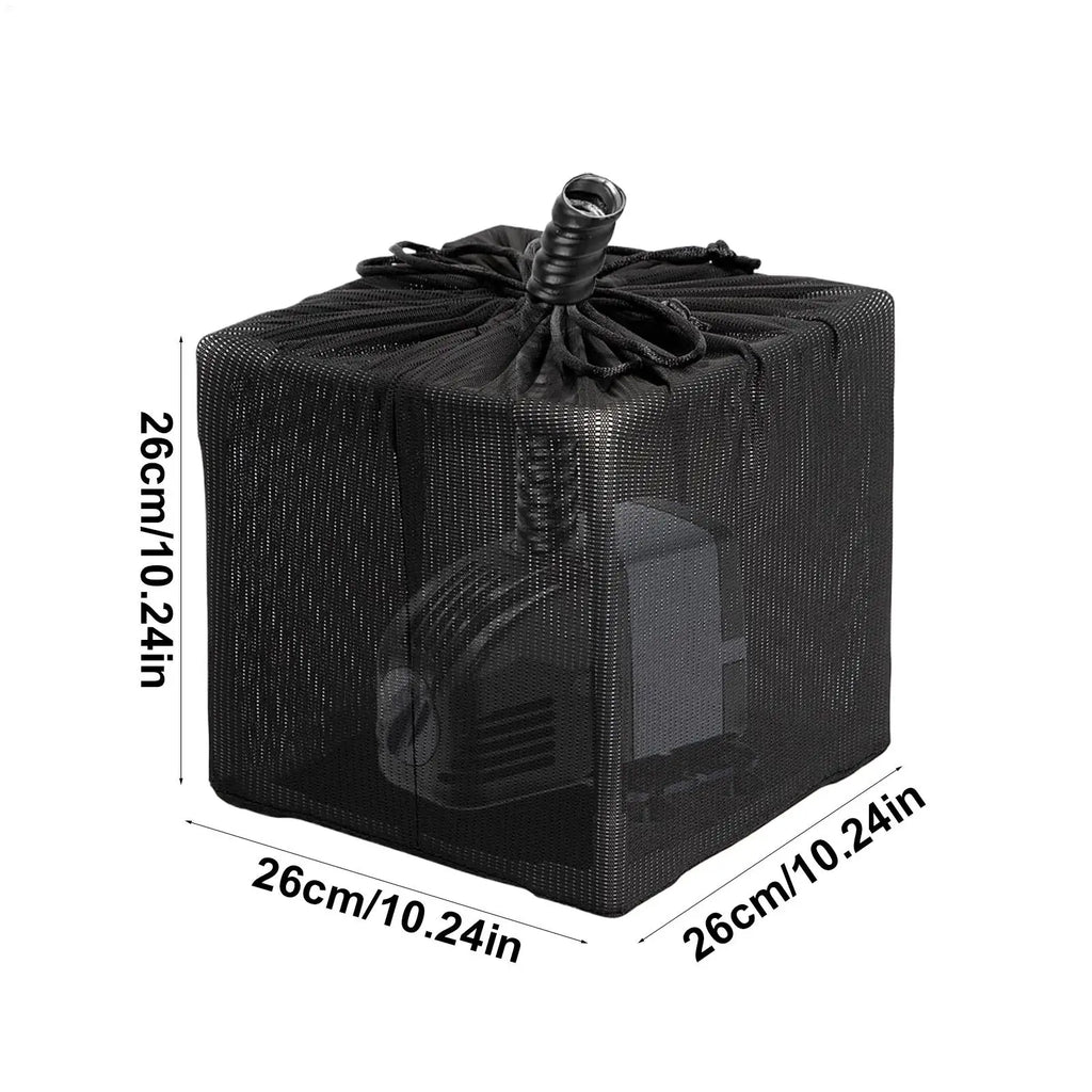 Pond Pump Filter Bag Drawstring Reusable Mesh Media Biological Leaf