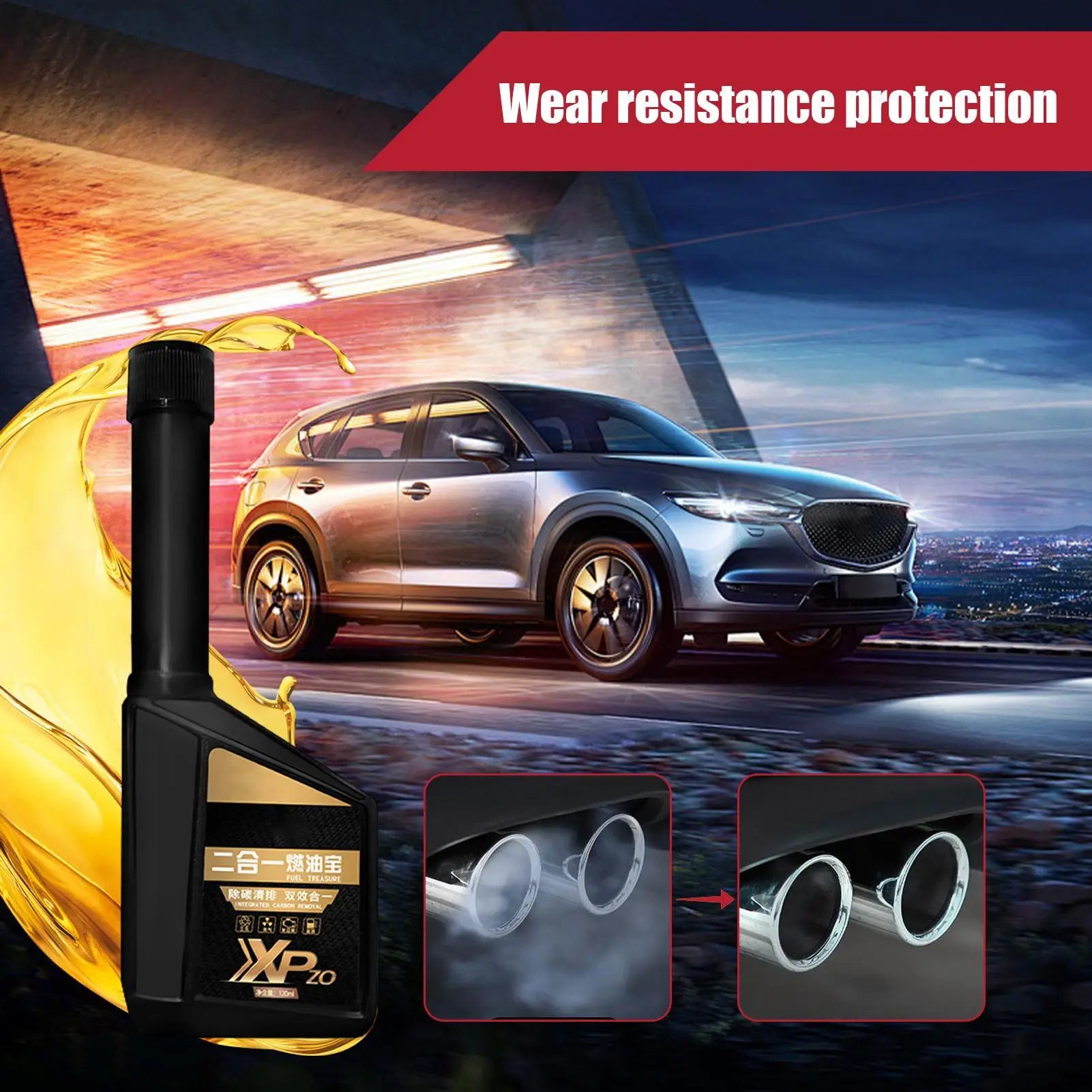 Car Fuel Treasure Gasolines Injector Cleaner Gas Oil Additive Carbon