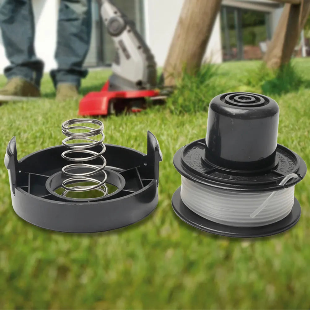 20ft String Trimmer Line Replacement Spools Spool Cap Covers Spring