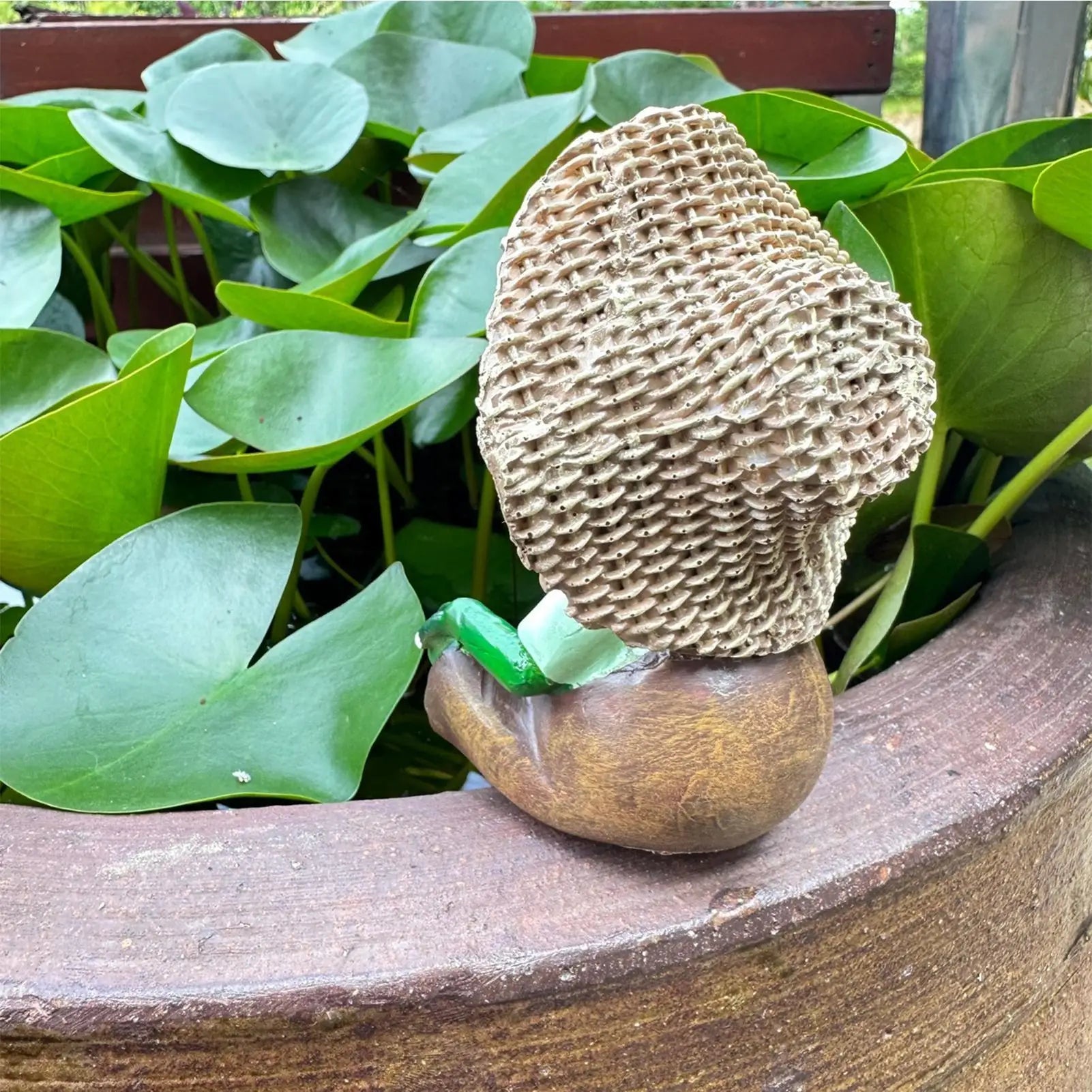 Flower Pot Decorations Fishing Pose Resin Dwarf Statue Frog Outdoor
