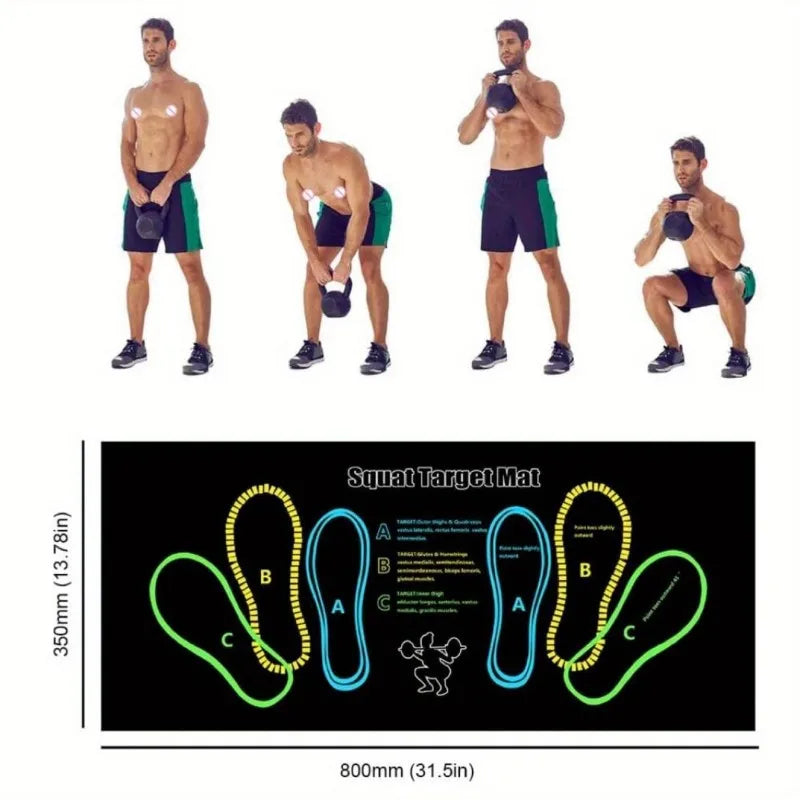 Training Mat Fitness Floor Natural Rubber Anti Slip Bottom Men's Zpaxo