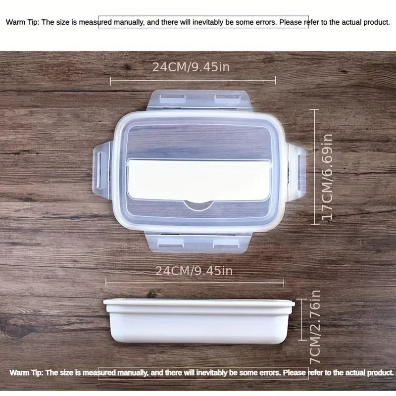 New Durable Easy-Clean Bento Container for Students & Office Workers,Leak-Proof Stainless Steel Lunch Box with 3 Compartments Zpaxo