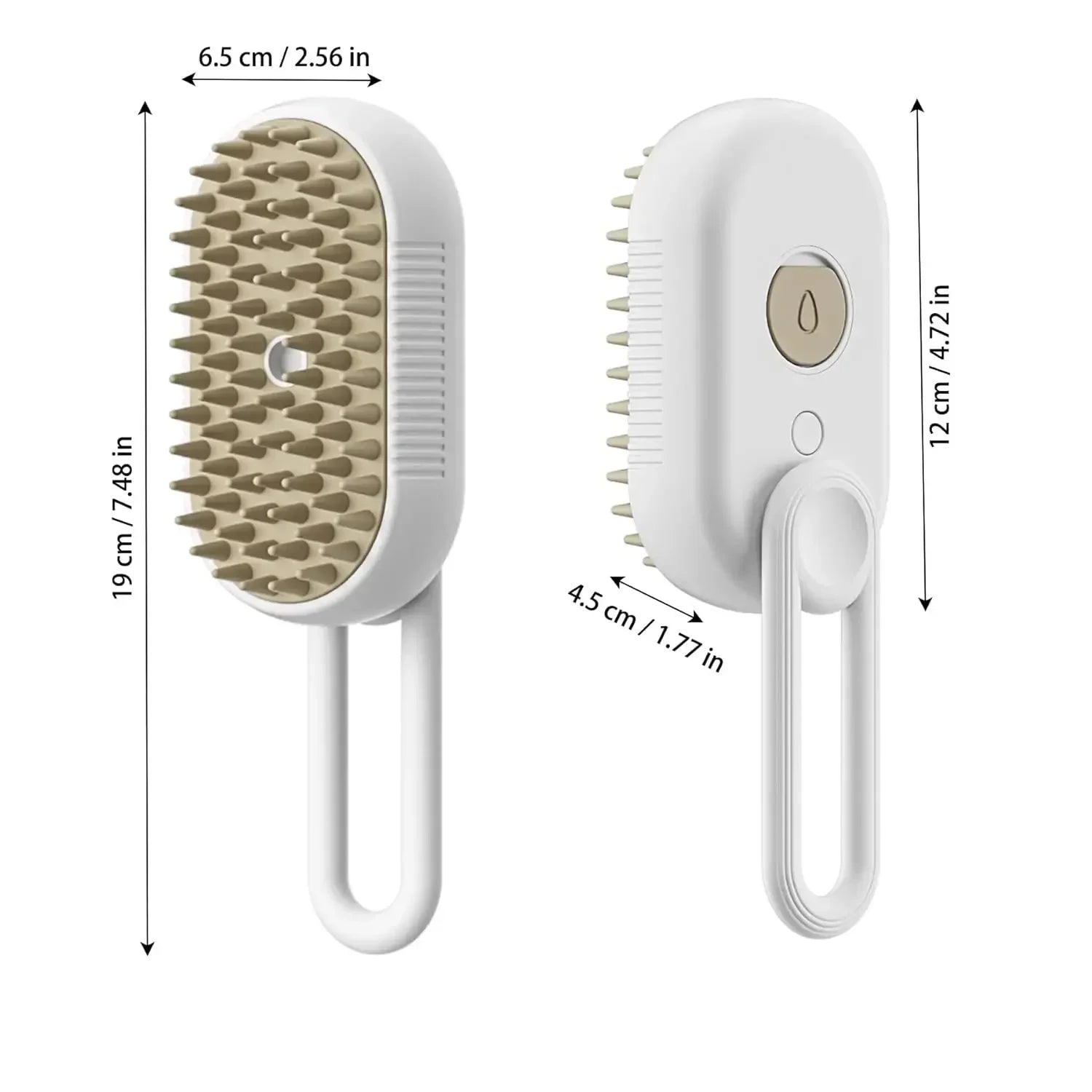Steam Brush Scratcher for Cats Steam 3 in 1 Pet Brush Cat Steam Brush Comb Dog Brushes Electric Spray Cat Brushes Massage Comb Zpaxo brush white