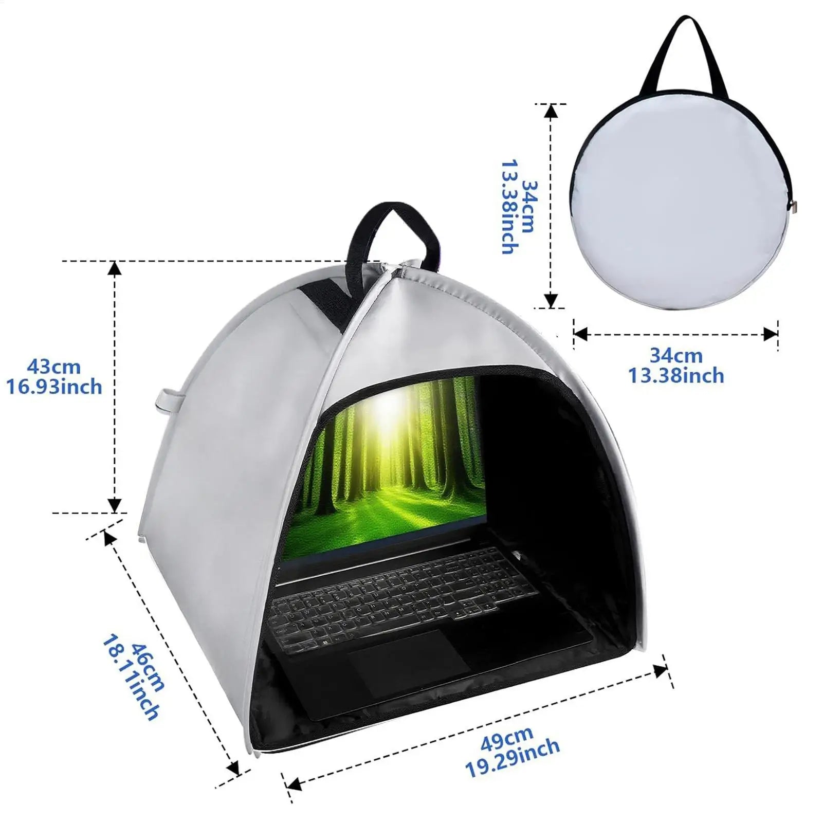 Laptop Shade Working Outside Waterproof Foldable Portable Heat UV
