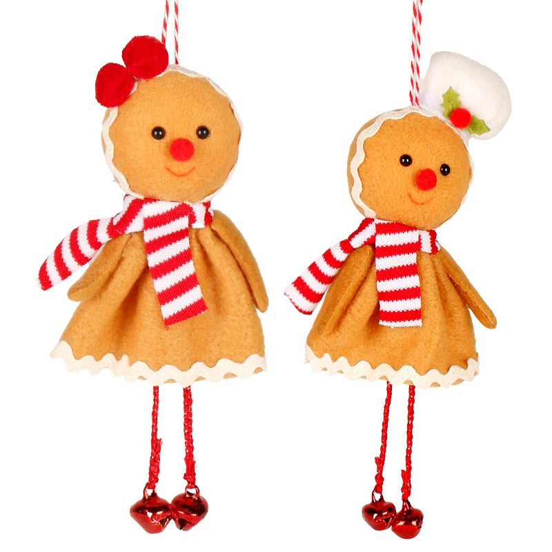 Gingerbread Man Ornament Christmas Tree Figurine Hanging Decorations Zpaxo