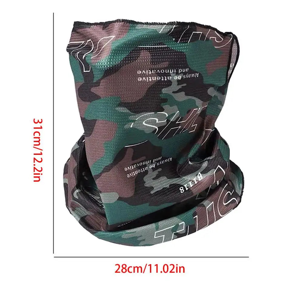UV Protection Ice Silk Face Gaiter – Windproof Outdoor Bandana Outdoor Face Gaiter Zpaxo Green