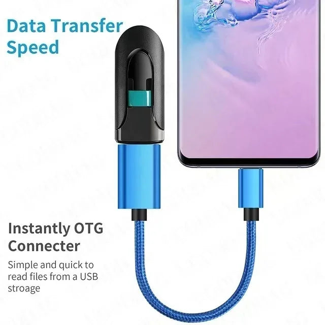 USB-C to USB OTG Adapter Cable | Type-C Male to USB-A Female USB OTG Adapter Zpaxo