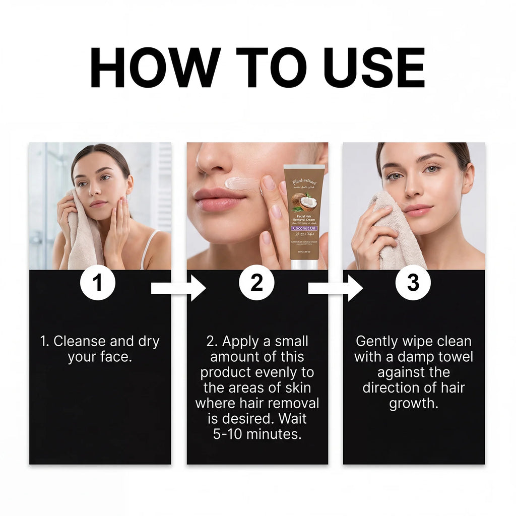 Mild Facial Hair Removal Cream Clean Remove Lip Hair Smooth Skin Soften Body Hair Moisturizing Soothing After Hair Removal Skin Zpaxo