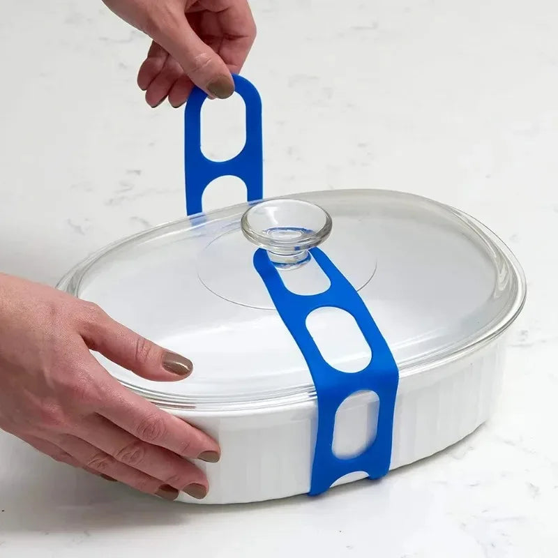 54cm Reusable Silicone Elastic Band Lid Straps for Pot Lid Holder Lunch Box Strap Elastic Bands Outdoor Tableware Storage Tools Zpaxo