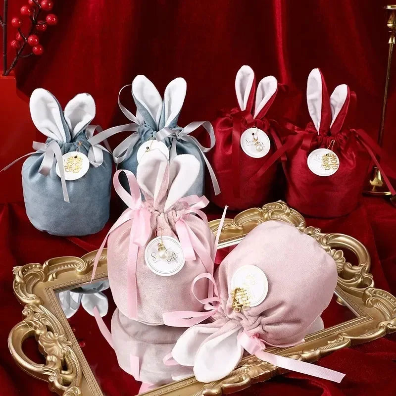 Easter Cute Bunny Packing Bags Velvet Valentine's Day Rabbit