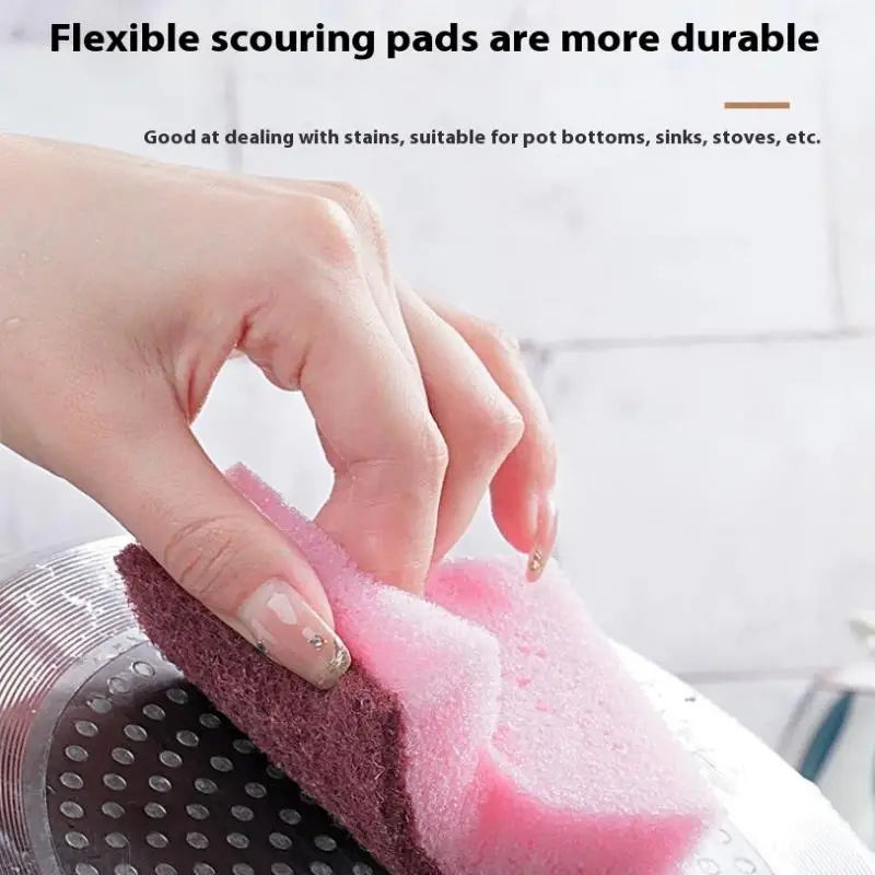 5PCS/10PCS Kitchen Stain Removal Sponge Clean Cotton Dishwashing Sponge Wipes Bathroom Cleaning Utensils High Density Sponge Zpaxo