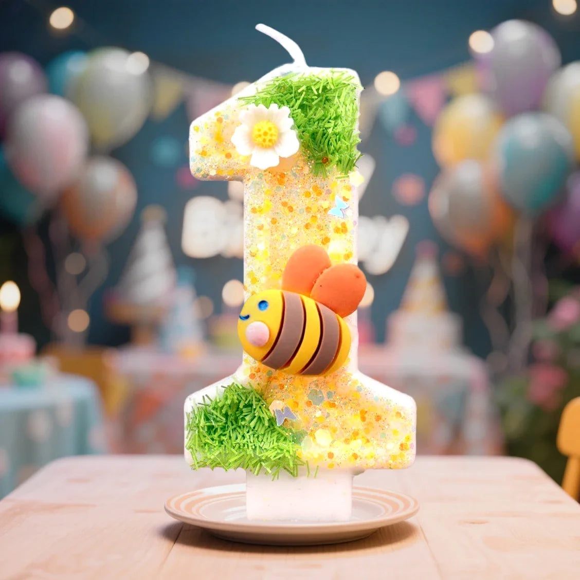 Bee Digital Birthday Cake Candles 0-9 Festive Children's Decorations Zpaxo number 1 B13778B