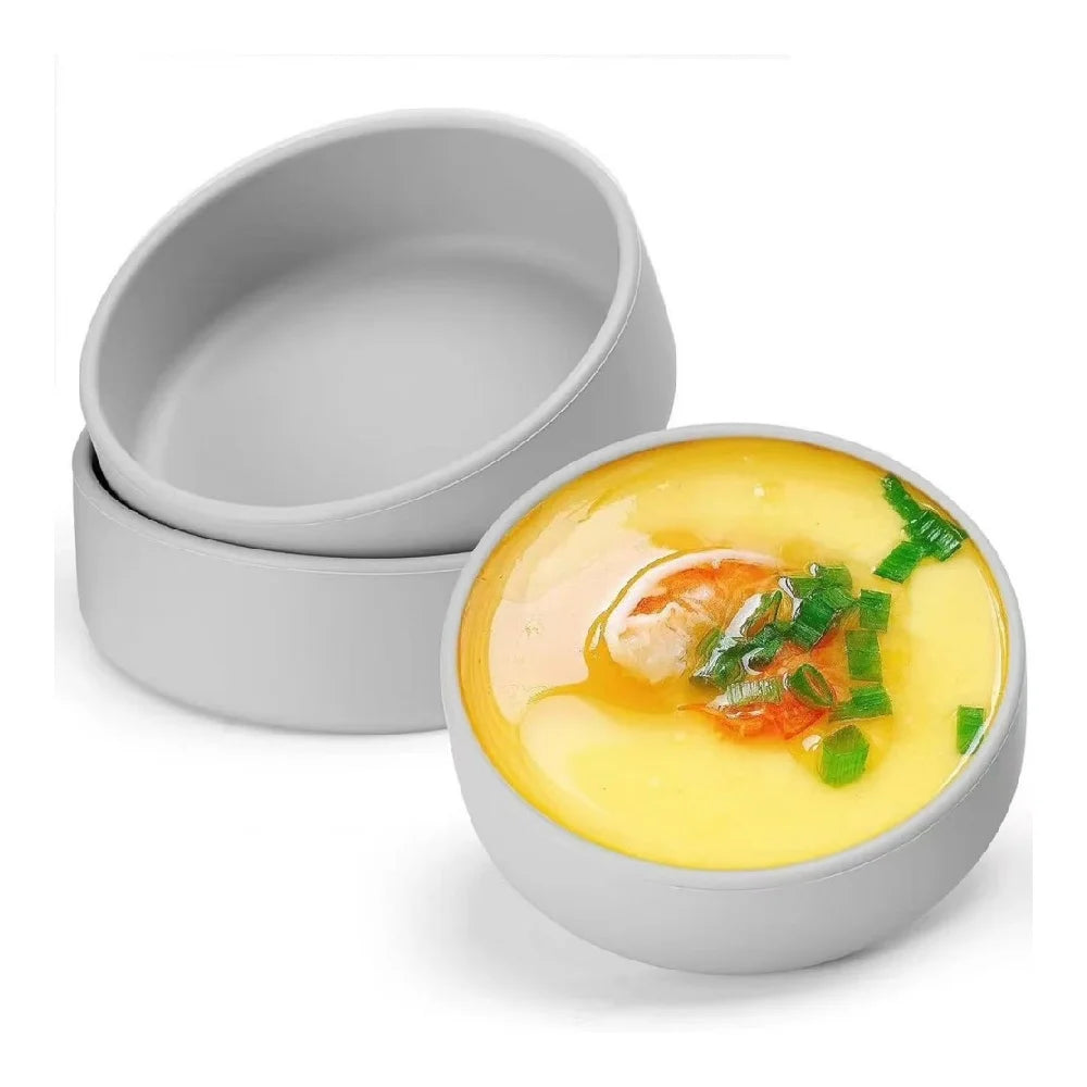 1 Circular Air Fryer Egg Mold Cooker Cup Microwave Oven Cooking Zpaxo Grey 3PCS