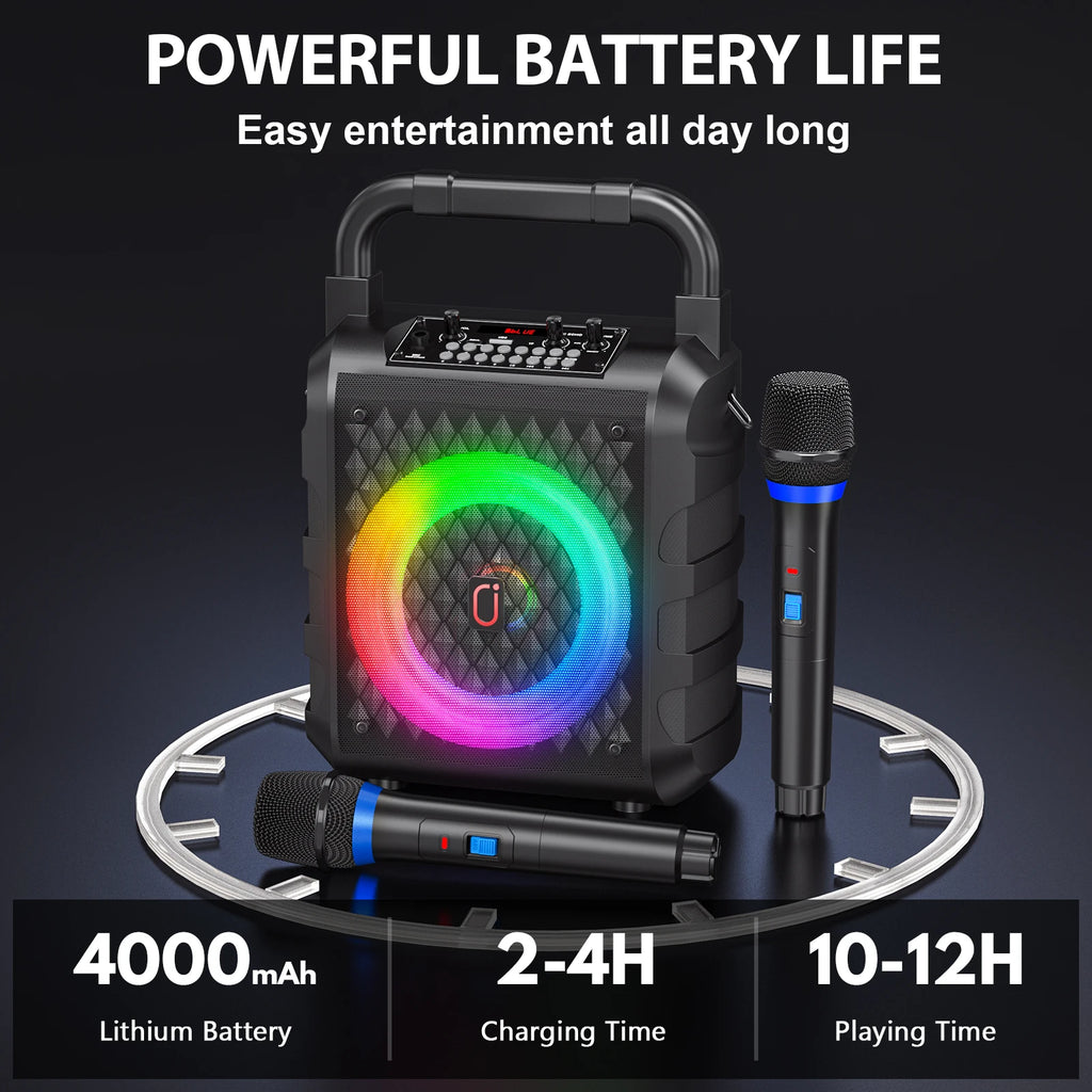 Fanfun T18 Power Karaoke Bluetooth Speaker Music Rhythm Light 360