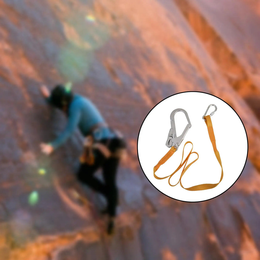 Magideal Outdoor Climbing Harness Belt Lanyard Carabiner Buckle Zpaxo