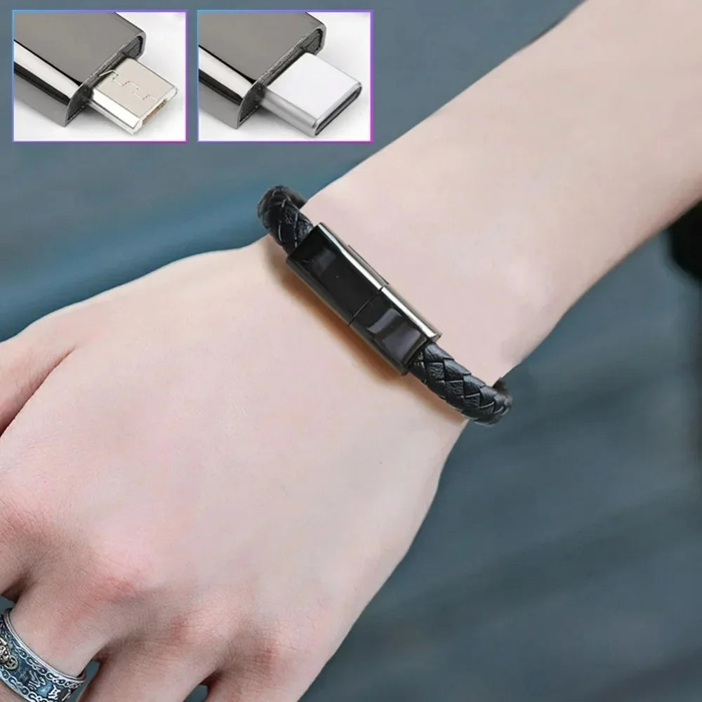 USB-C Bracelet Charging Cable – Fast Charge Wristband Cord USB-C Bracelet Cable Zpaxo