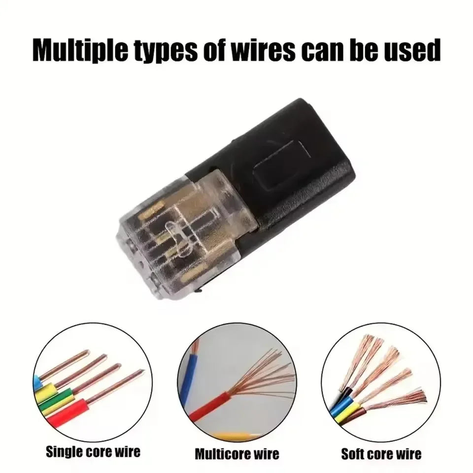 100 2 Pin Way Universal Compact Pluggable LED Wire Connector Zpaxo