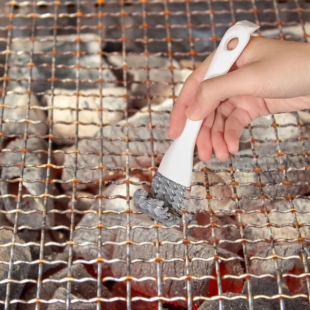 Grill Brush V-shaped Hooked Brush and Scraper Multifunctional Barbecue Kit Net Cleaning Brush for Kitchen Gadget Zpaxo