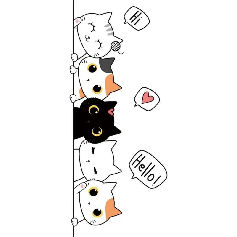 Door Sticker Lovely Kitten Designing Decoration Decal Bedrooms