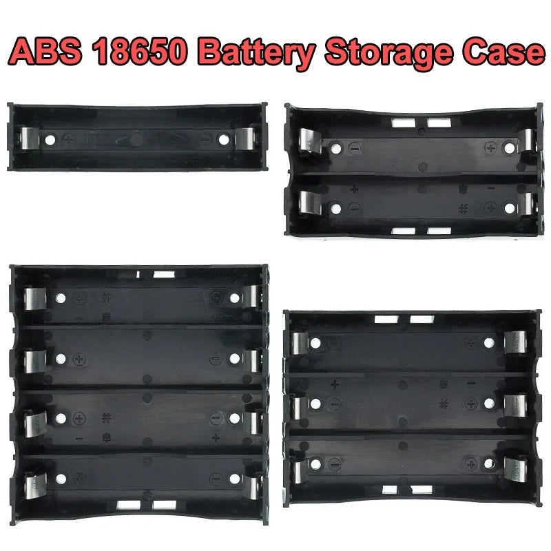 DIY ABS 18650 Power Bank Cases 1X 2X 3X 4X 18650 Battery Holder Storage Box Case 1 2 3 4 Slot Batteries Container With Hard Pin Zpaxo