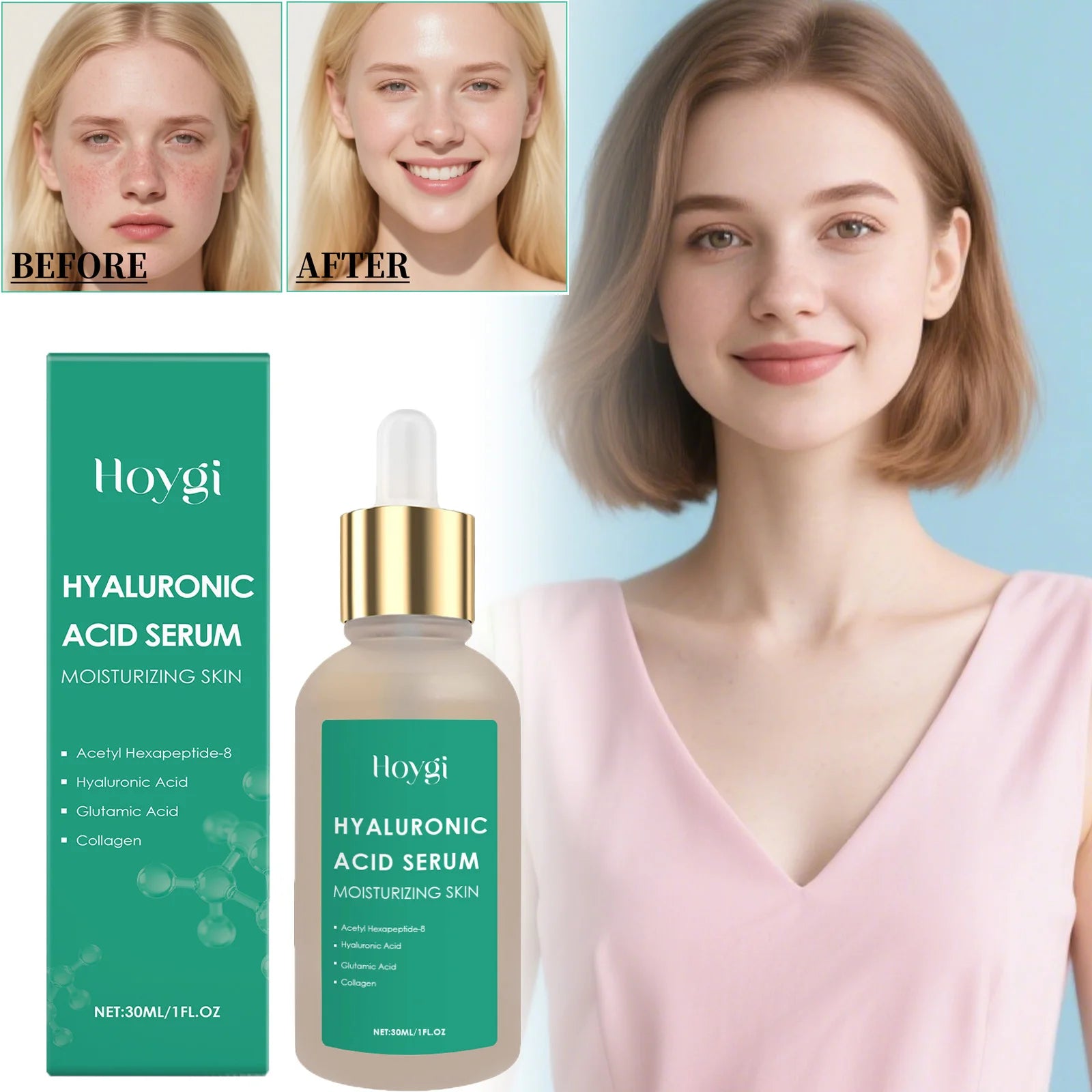Hoygi Hyaluronic Acid Facial Essence – Hydrate & Soothe Skin Hyaluronic Acid Serum Zpaxo