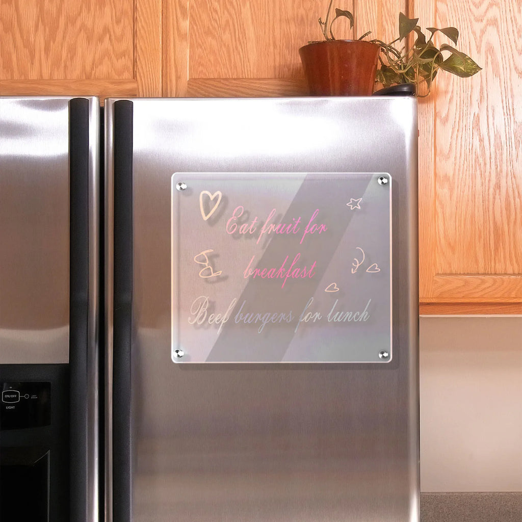Acrylic Planning Board Magnetic Dry Erase Board Calendar for Fridge Reusable Clear Planner with 6 Markers 15.7in X 11.8in Zpaxo