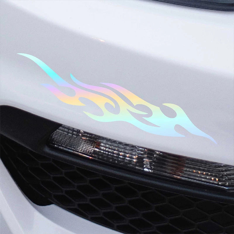 Flame Reflective Car & Moto Body Decal Stickers – 29cm Pair
