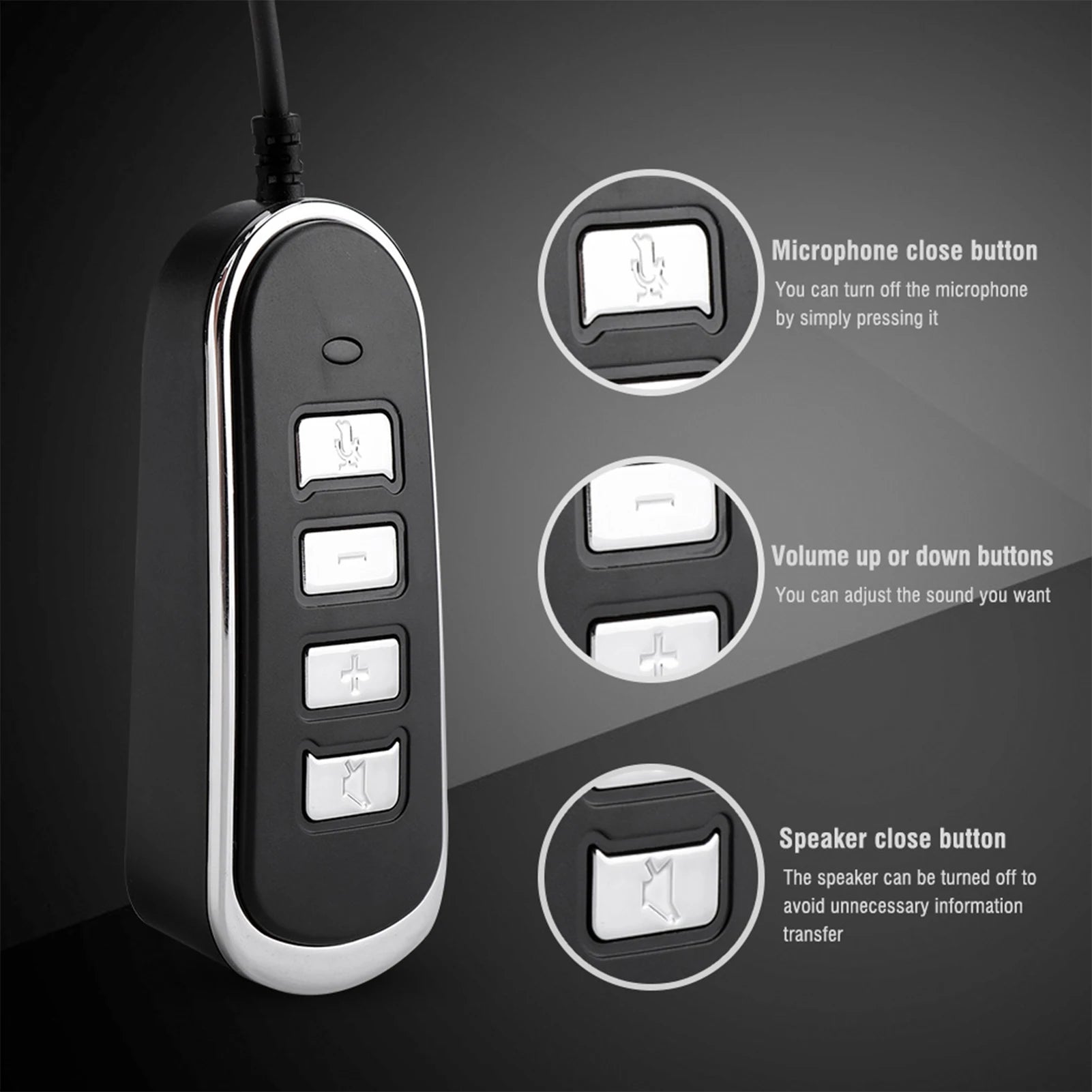 RJ9 Jack USB Cable Ear Phone Connection Audio Headphone Conversion