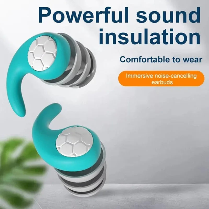 1 Pair Soft Silicone Sleeping Earplug Noise Cancellation Professional