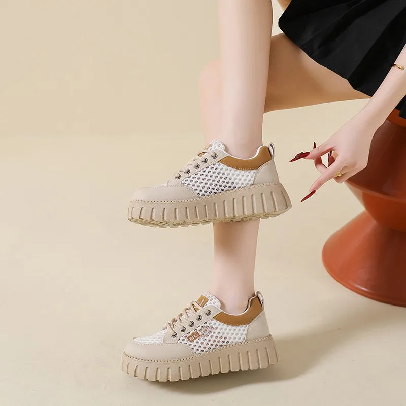 2026 Mesh Breathable Heightening Women's Casual Single Shoes Fashion Zpaxo