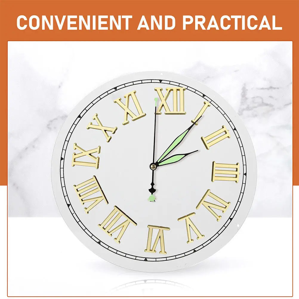 2Sets Premium Electroplated Clock Numbers Roman Numeral Making DIY