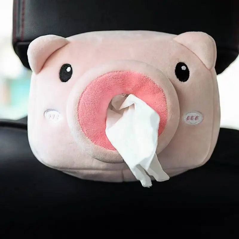 Cartoon Animals Car Paper Boxes Tissue Box Inner Armrest Sun Visor Zpaxo pig