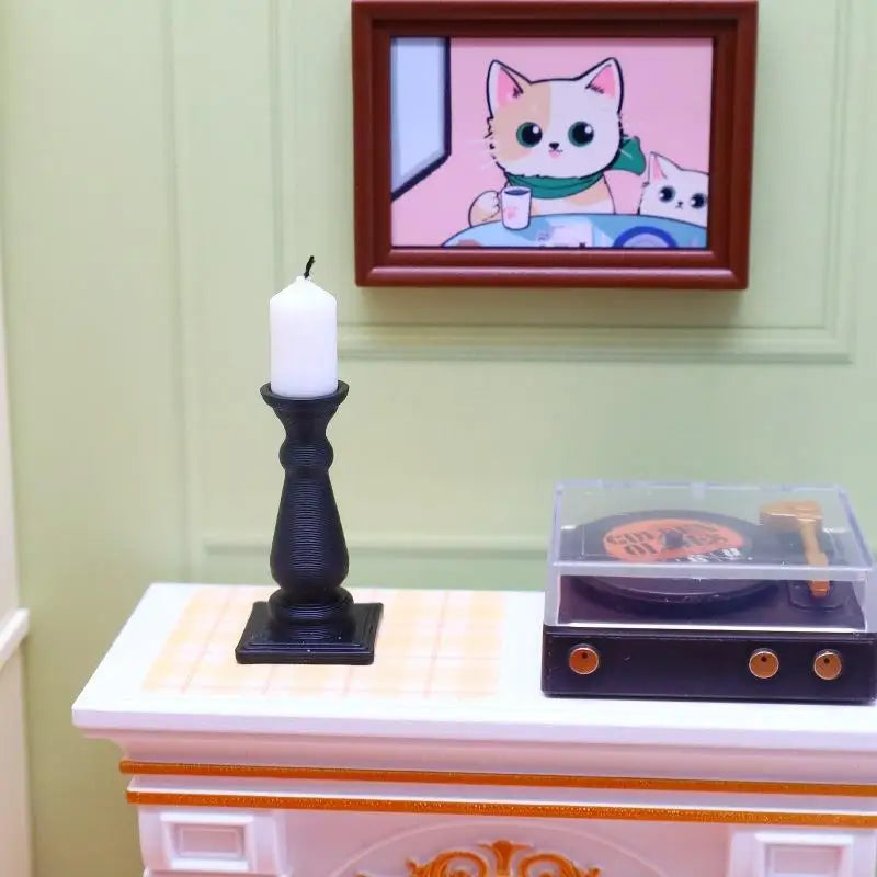 Doll House Decoration Mini Candle Base Simulation Candlestick Model 1 Zpaxo